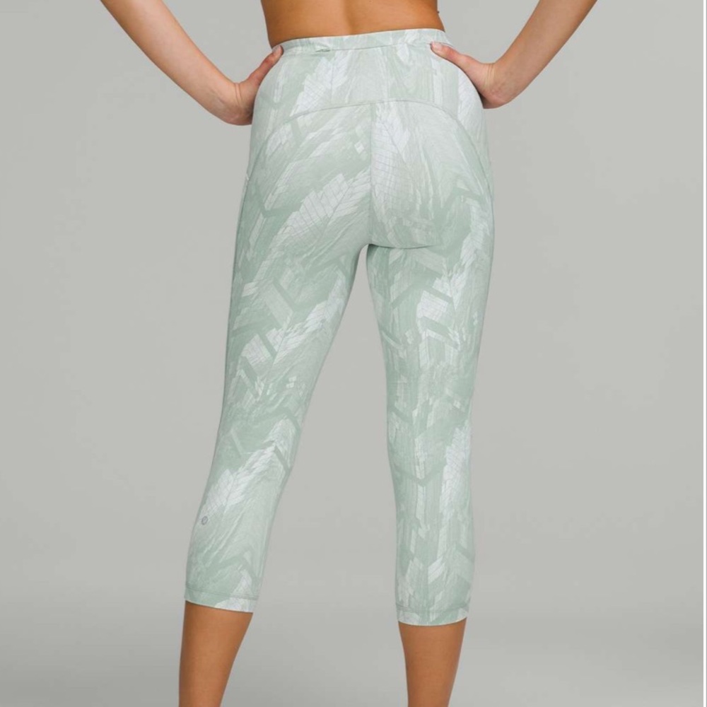 lululemon athletica Mint Green Patterned Leggings